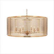 Aidan Gray Home Lighting Mod X Drum Chandelier - Antique Brass - Large